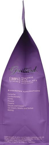 Chocolate drizzle using Guittard Organic 38% wafers for desserts.