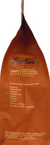 Guittard Organic 66% wafers ganache swirl topping