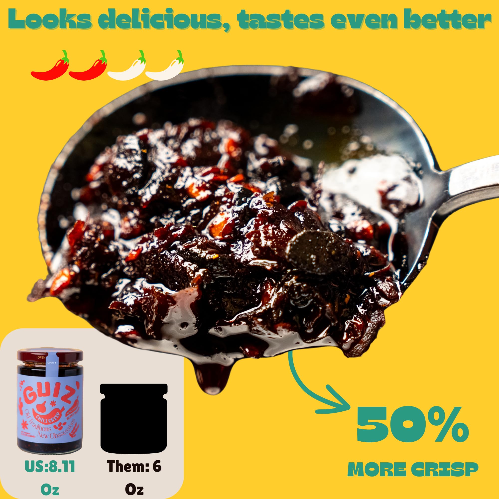 Serving suggestion with GUIZ chili crisp adding depth to dishes