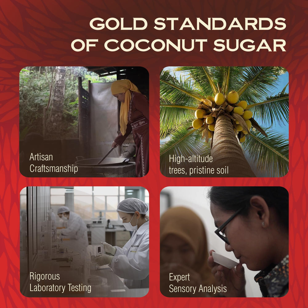 GULAJAWA coconut sugar protective-packaging at origin keeps aroma and texture fresh.