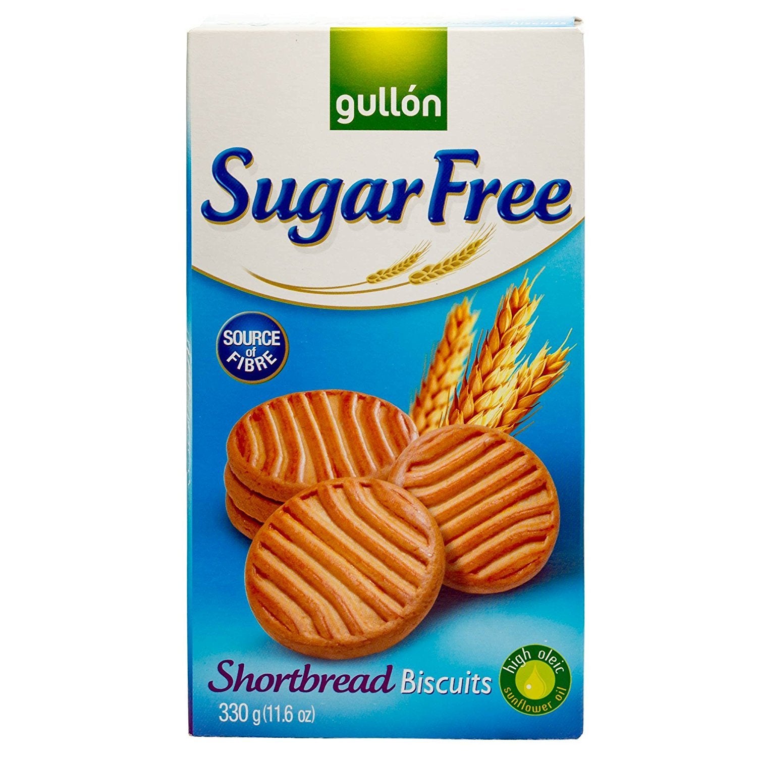 Gullon shortbread cookie pack shot highlighting crisp, buttery texture and ready-to-share packaging.