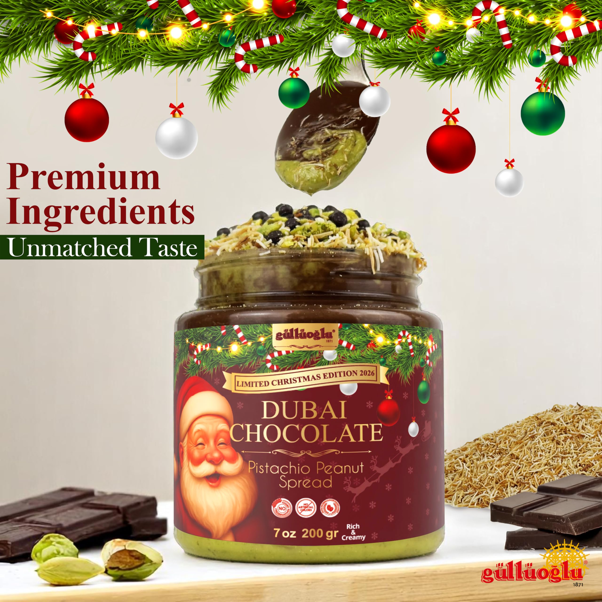Gulluoglu Christmas Edition festive packaging, ideal gift for the season.