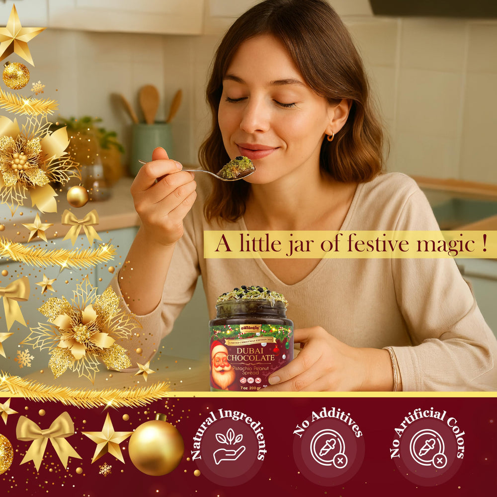 Gulluoglu Christmas Edition heritage note on label highlights Dubai origin.