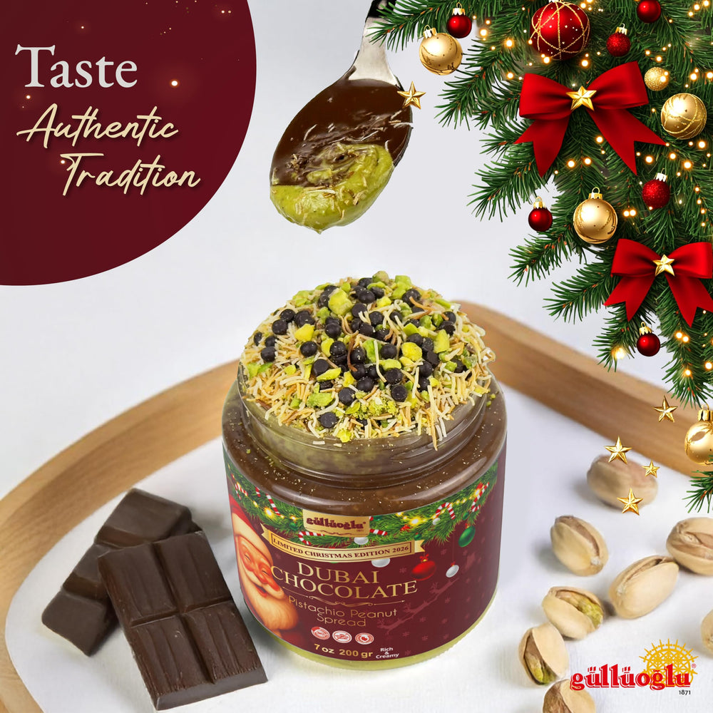 Gulluoglu Christmas Edition spread on toast, perfect for holiday breakfasts.