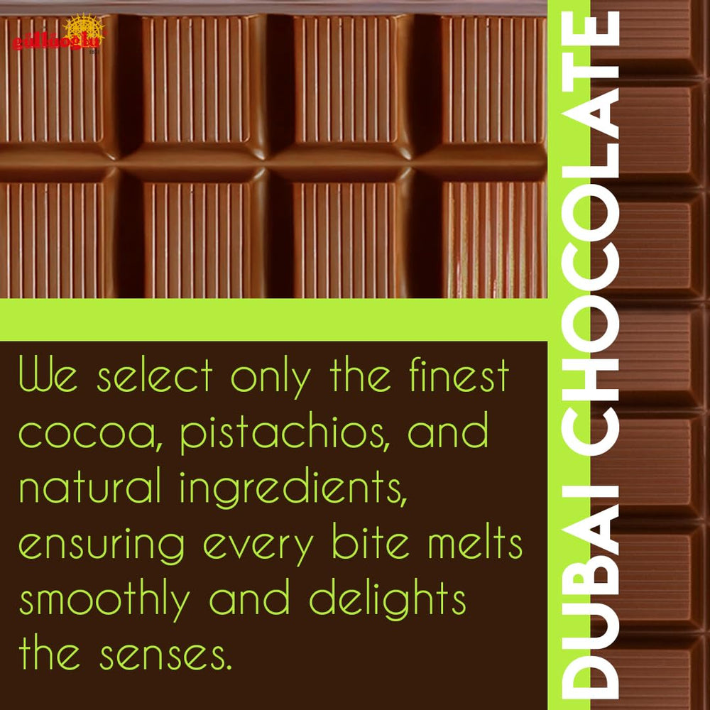 Güllüoğlu Dubai chocolate coating enhances every bite.