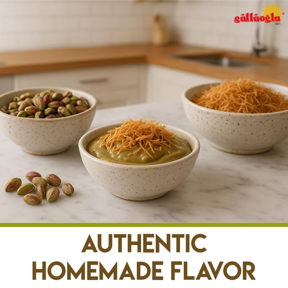 Gulluoglu Dubai chocolate filling offers silky texture and crunchy contrast.