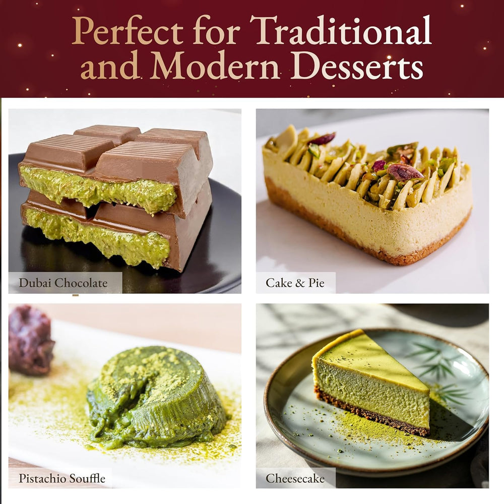 Elegant dessert plate featuring Gulluoglu Dubai Chocolate Filling