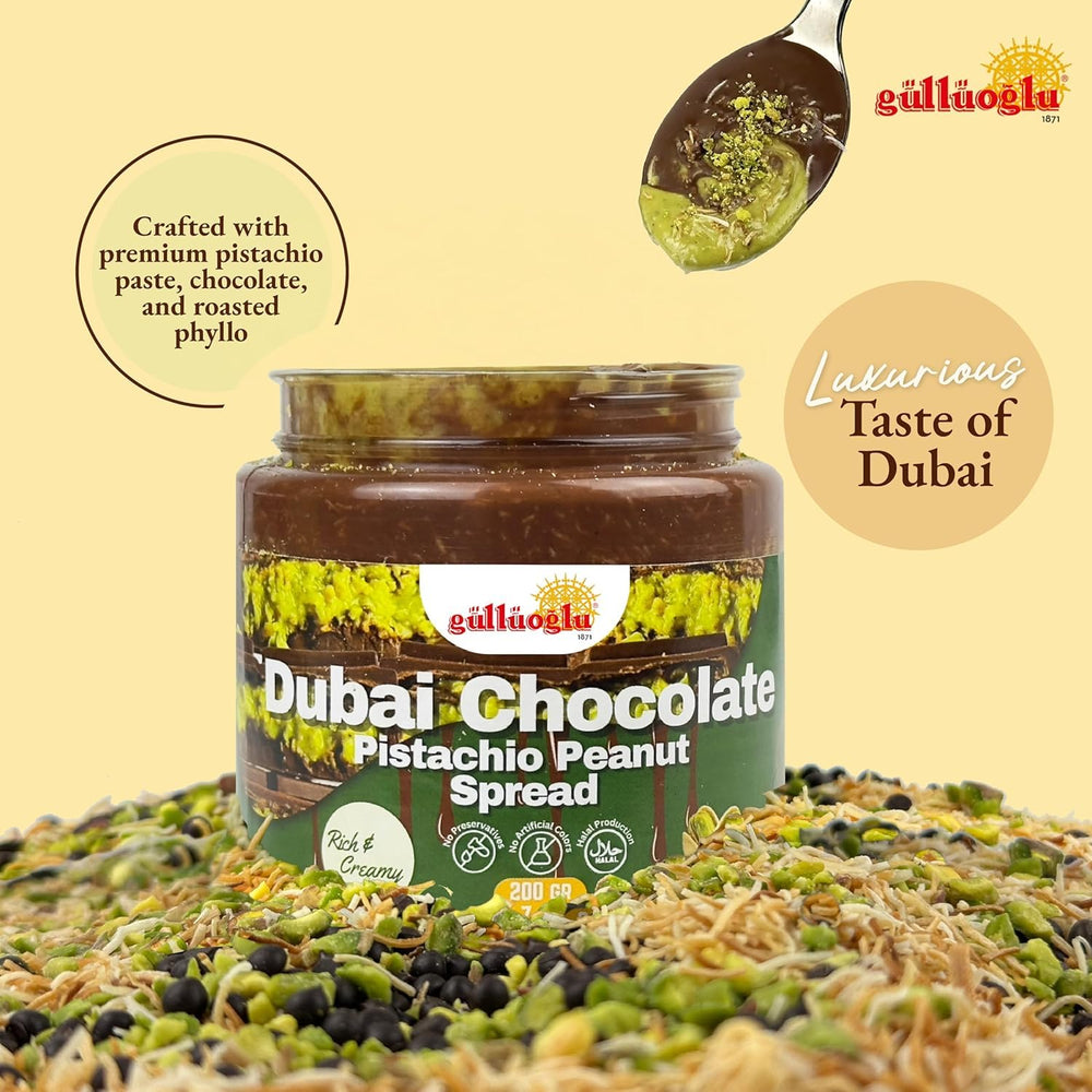 Gulluoglu Dubai spread drizzled on waffles for a luxurious dessert-inspired bite.