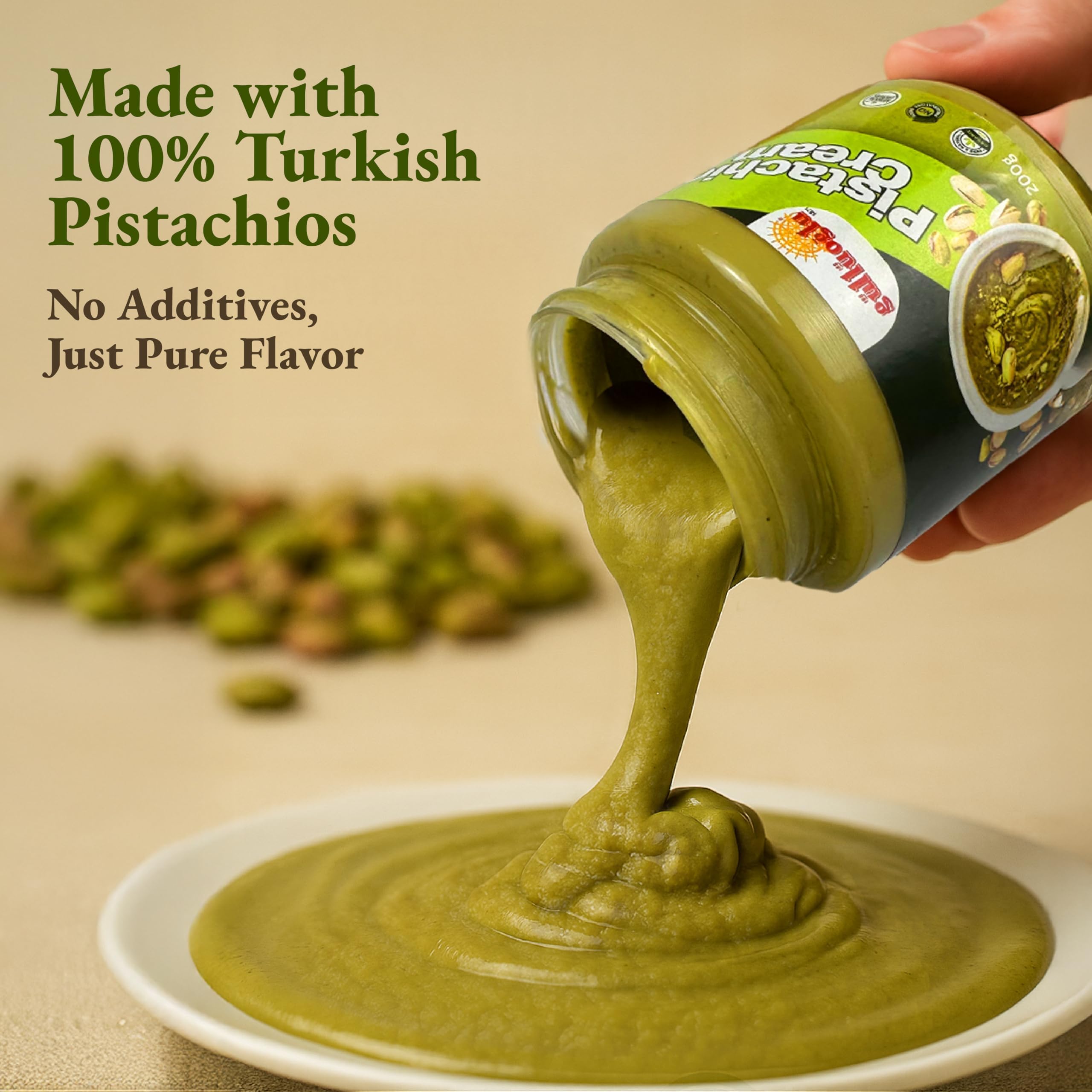Kadayif dessert enhanced by pistachio cream for modern flavor.
