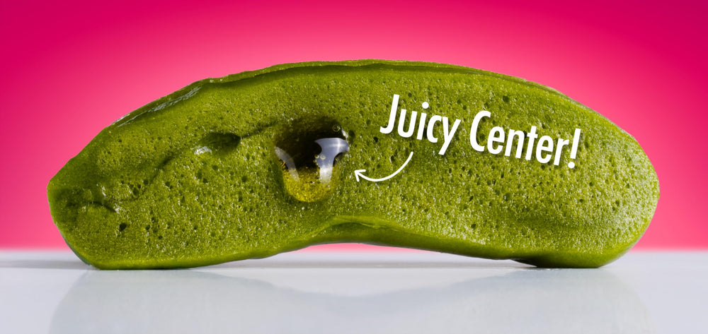 Gupperz Sour Squirt Grenade liquid-filled gummy delivers extreme sour apple flavor.