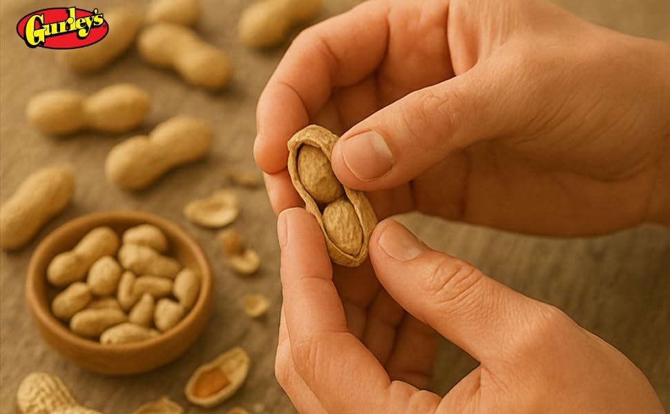Gurley's in-shell peanuts at a party for sharing and easy snacking