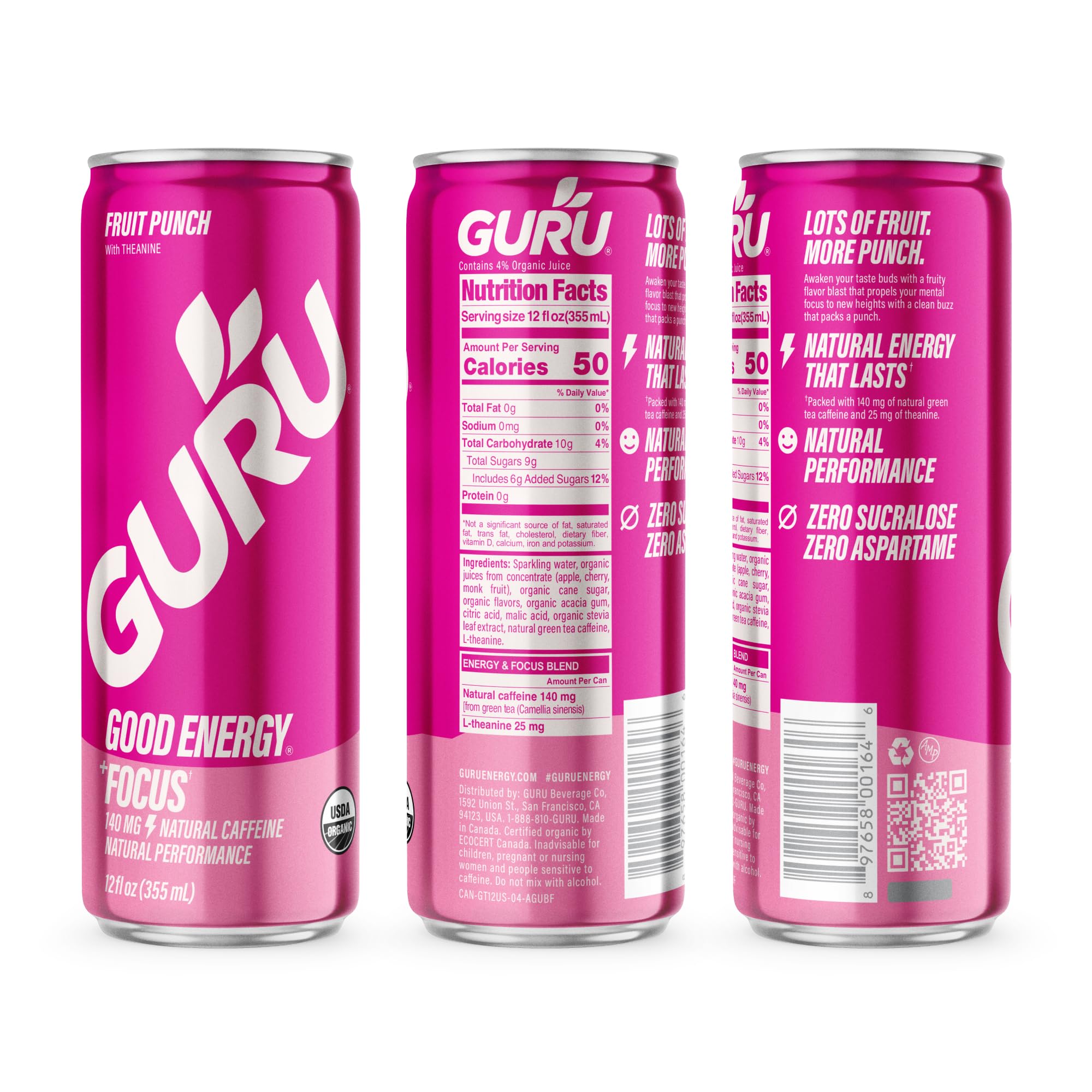 GURU Fruit Punch on store shelf signals easy daily energy option