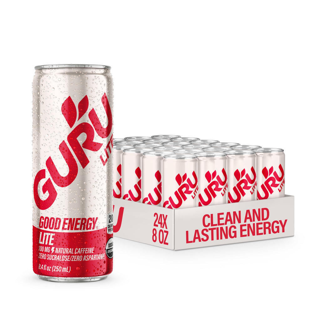 GURU Lite can featuring apple-grape flavor for a refreshing pick-me-up.