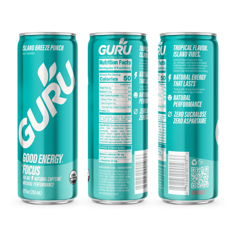 Lifestyle shot with GURU PUNCH for vegan gluten-free energy