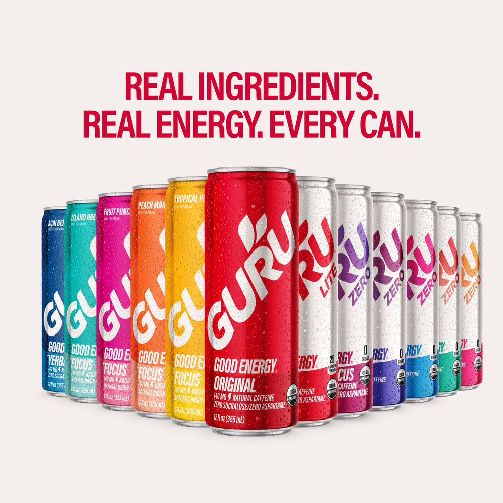 Tropical fruits in GURU Tropical Punch photograph emphasizing exotic flavor profile