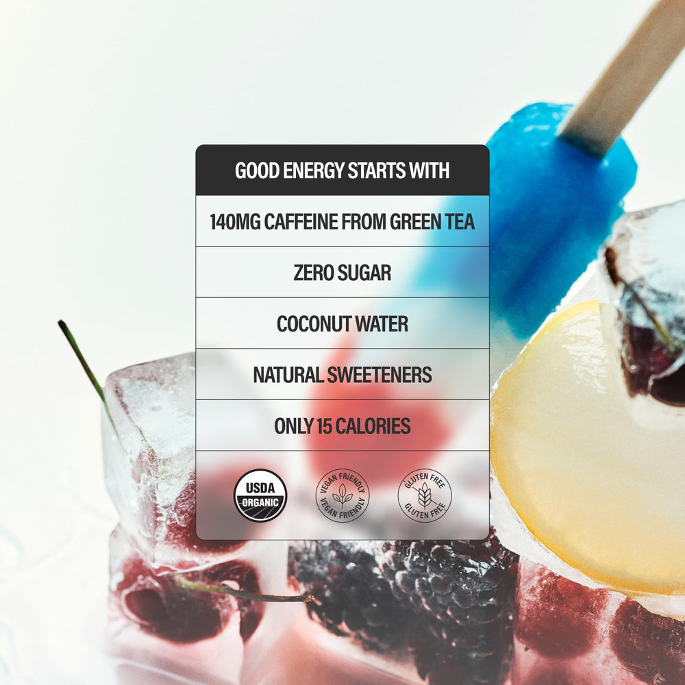GURU Zero Sugar energy drink coconut-water can highlights hydration with subtle flavor