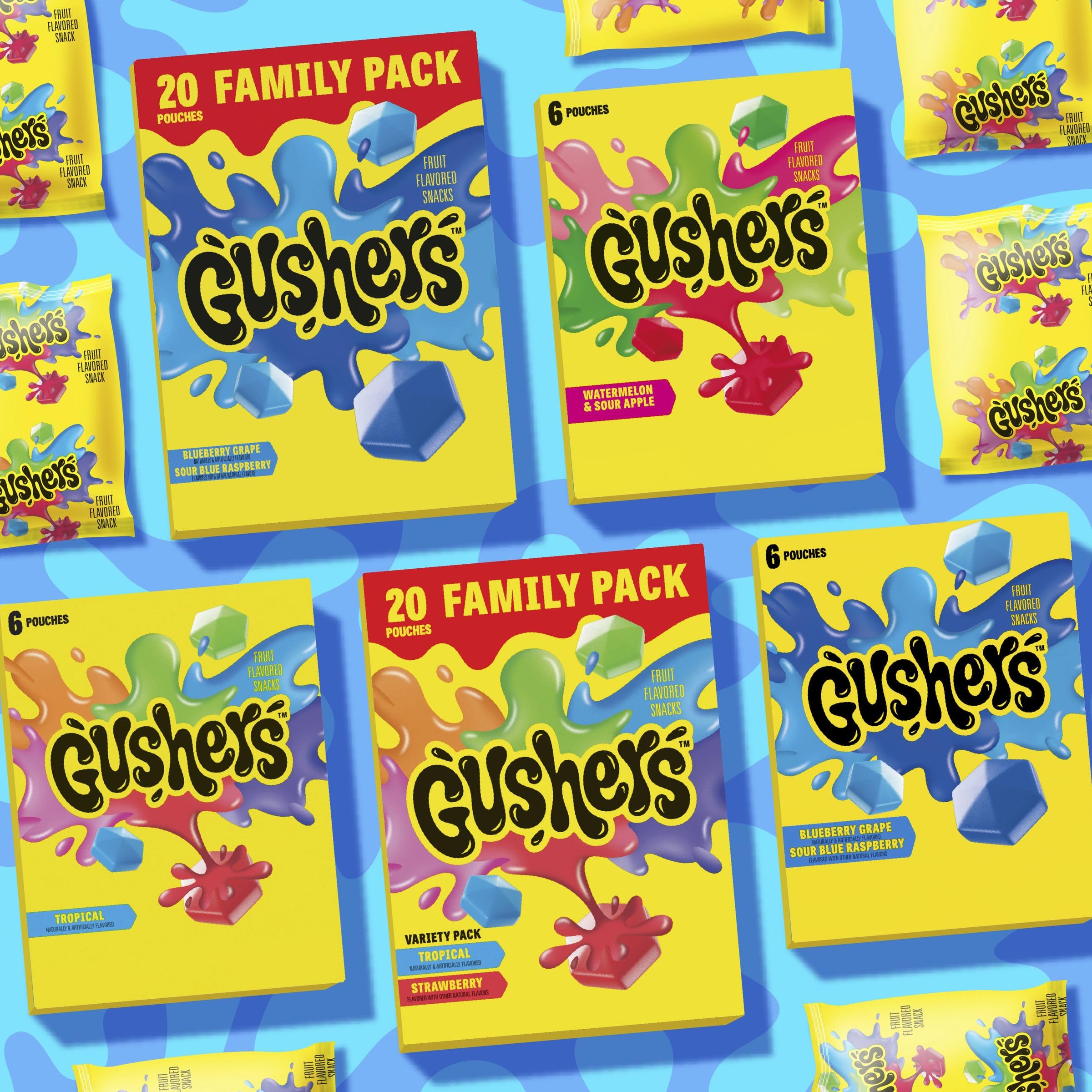 Close-up of a juicy liquid center inside a Gushers piece.
