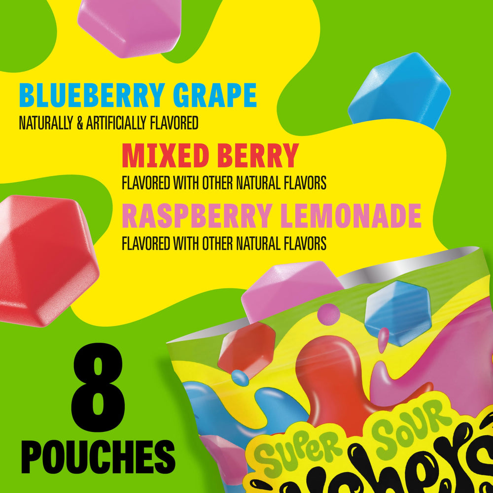 Gushers Raspberry Lemonade gummies with tangy flavor ideal for on-the-go.