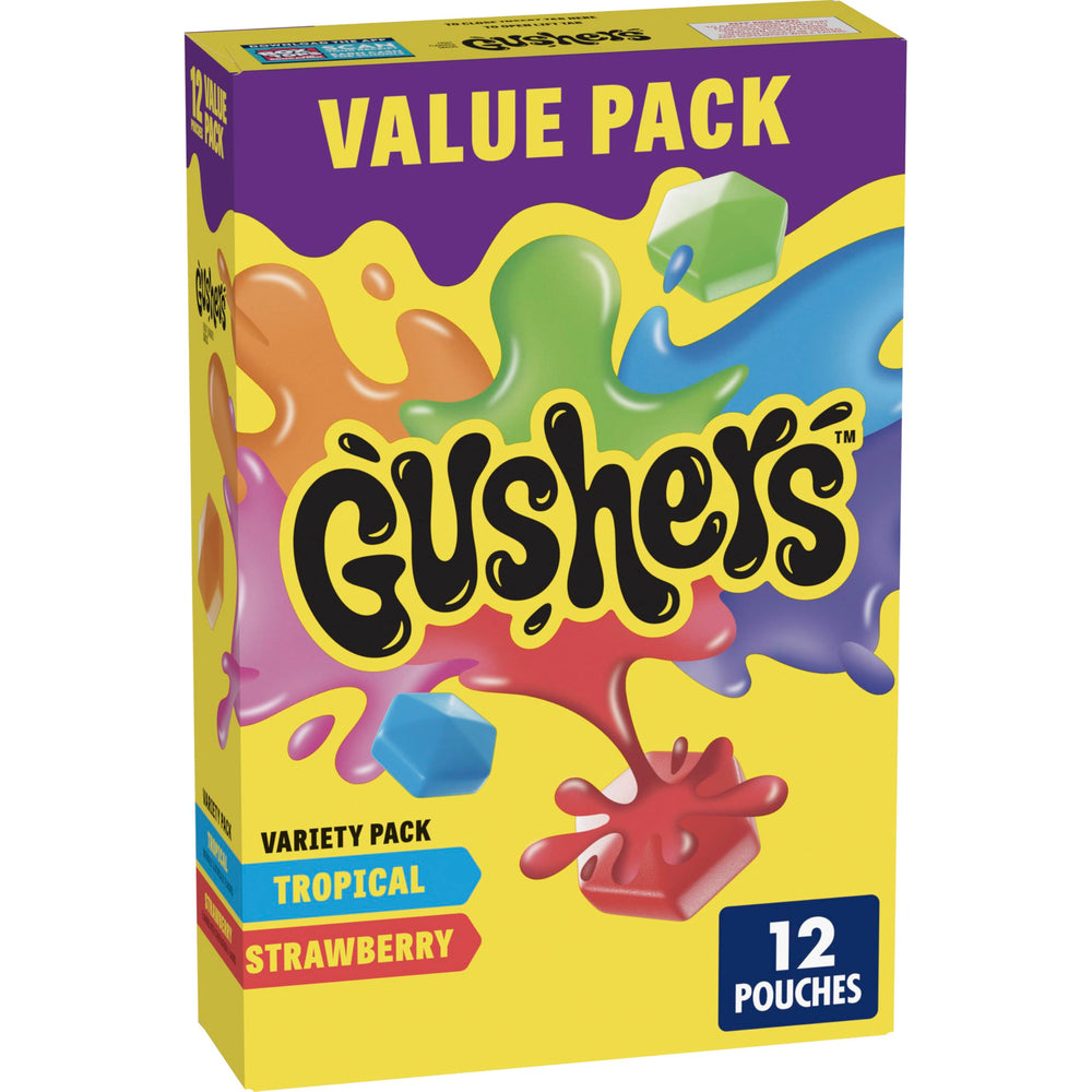 Gushers strawberry flavored snacks front shot ideal for lunchboxes and on the go