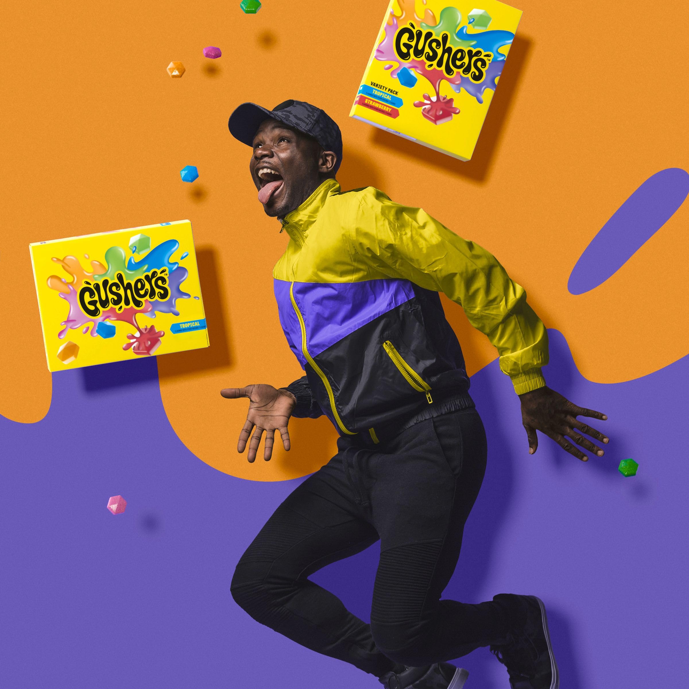 Gushers Tropical fruit snacks colors appeal to picky eaters.