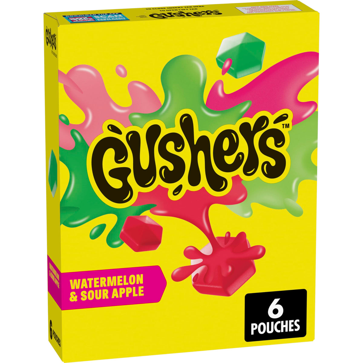 Gushers-watermelon-sour-apple-pouches provide a fun lunchbox snack for kids.