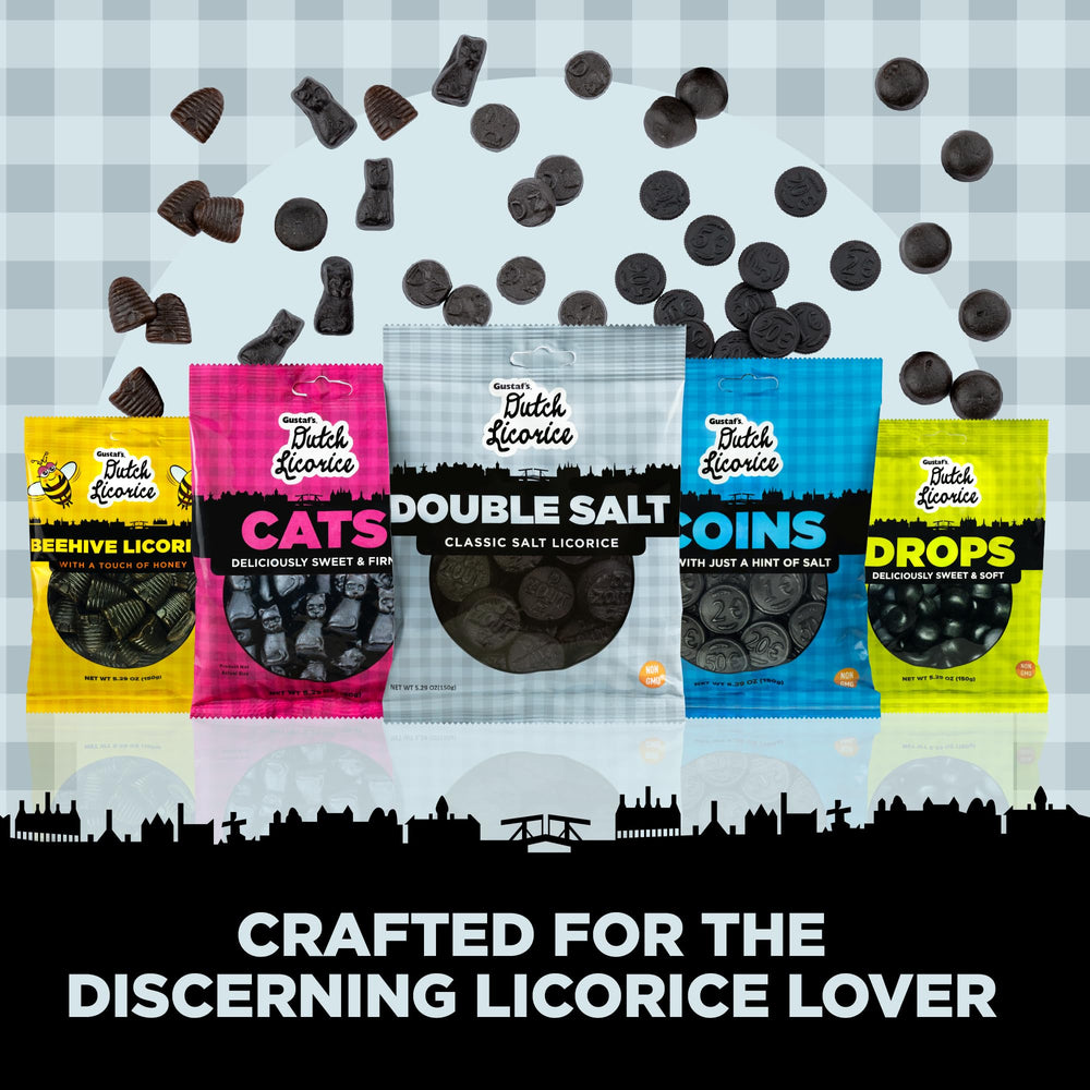 Gustaf's Licorice Coins gift-set ready for gifting.