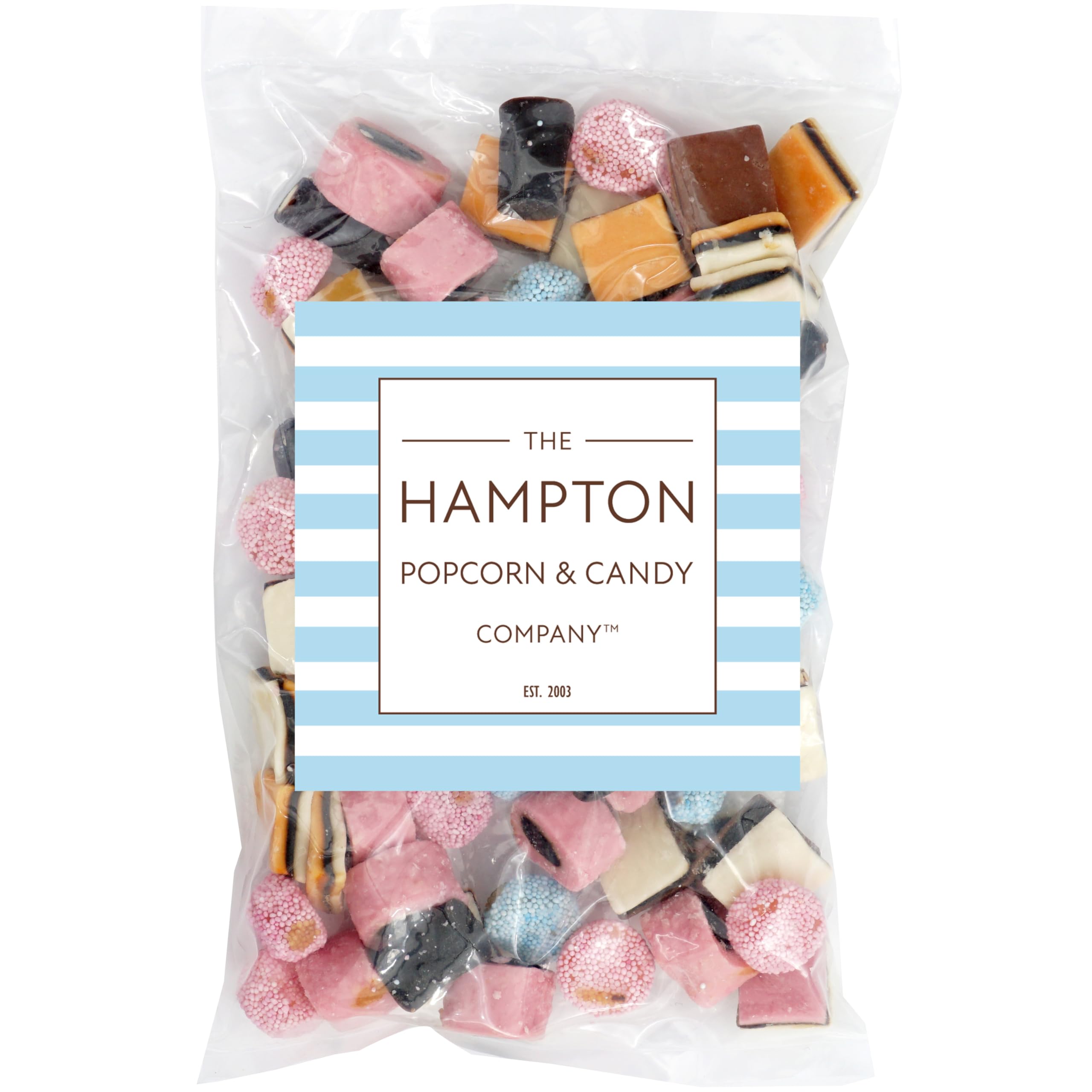 Gustaf's Licorice Allsorts 1lb bulk bag ideal for pantries and gatherings.