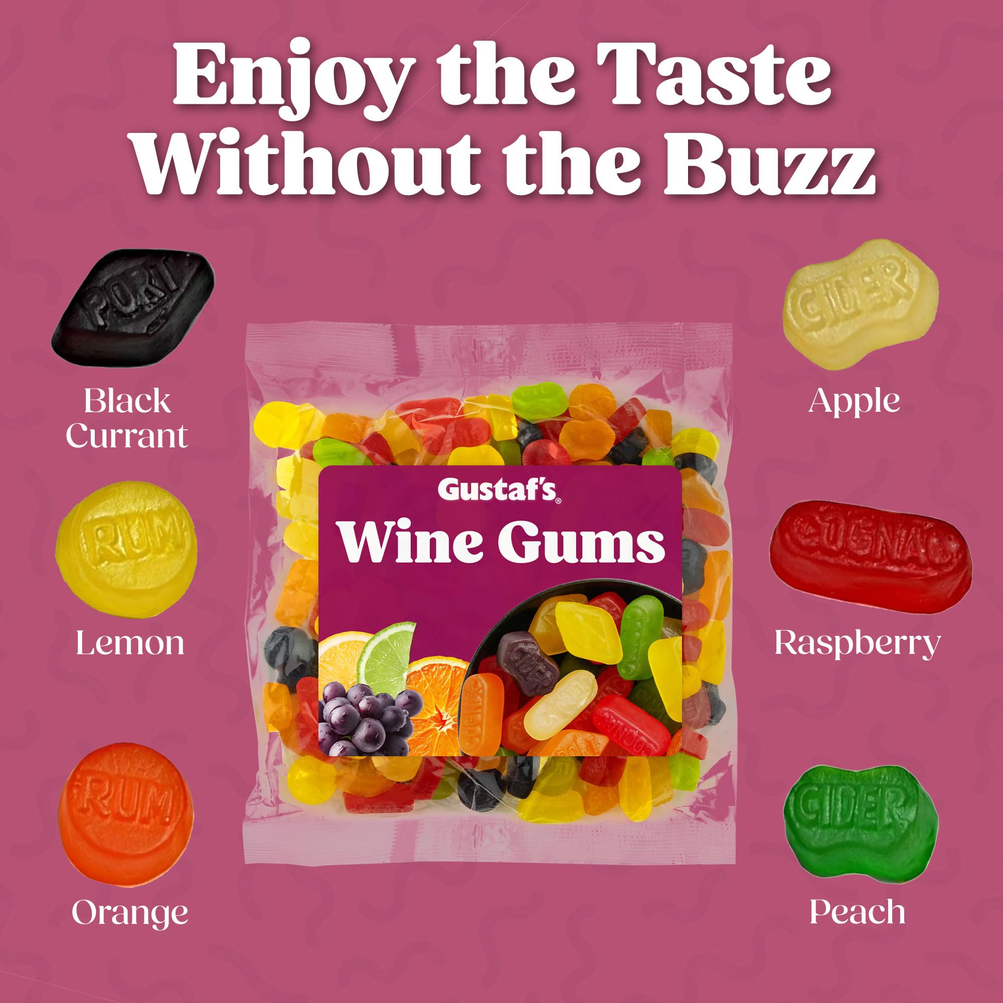 Gift-ready bulk bag of Gustaf's Wine Gums for celebrations