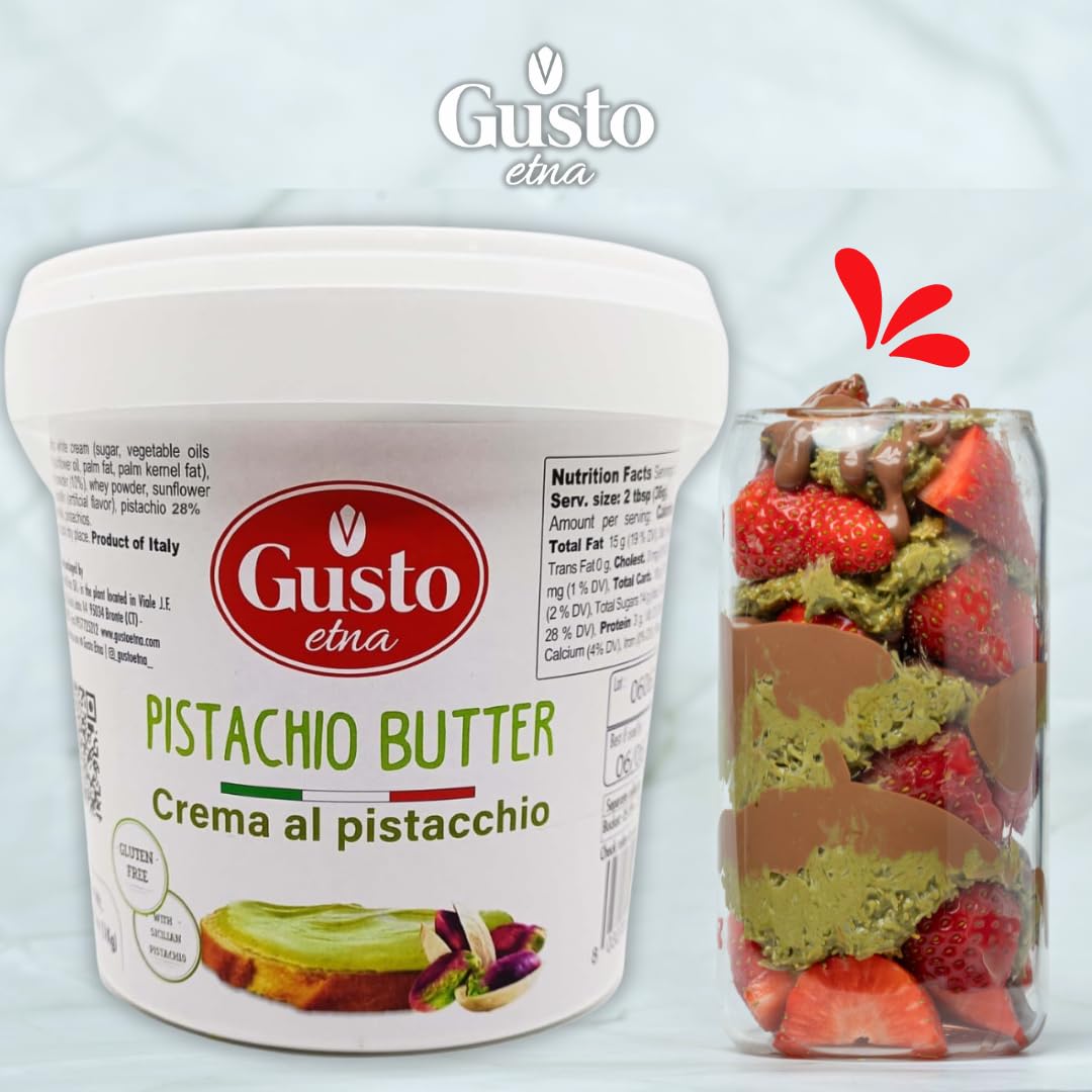 Authentic Italian pistachios used in GUSTO ETNA Pistachio Cream
