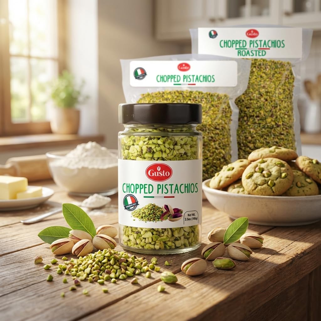 GUSTO ETNA Bronte Sicilian pistachios crumbles for salads.