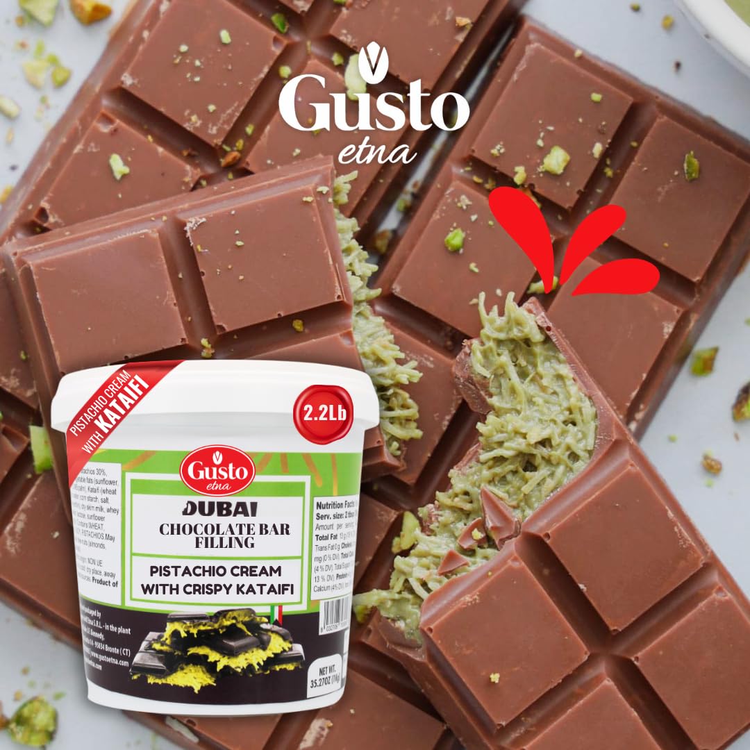 GUSTO ETNA pistachio cream suited for croissants, cakes, and pastries.