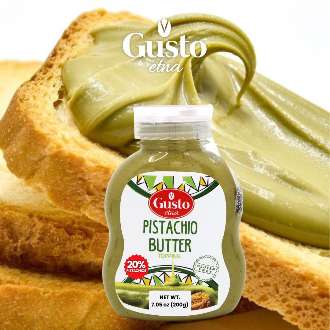 GUSTO ETNA Pistachio Cream poured into coffee or gelato