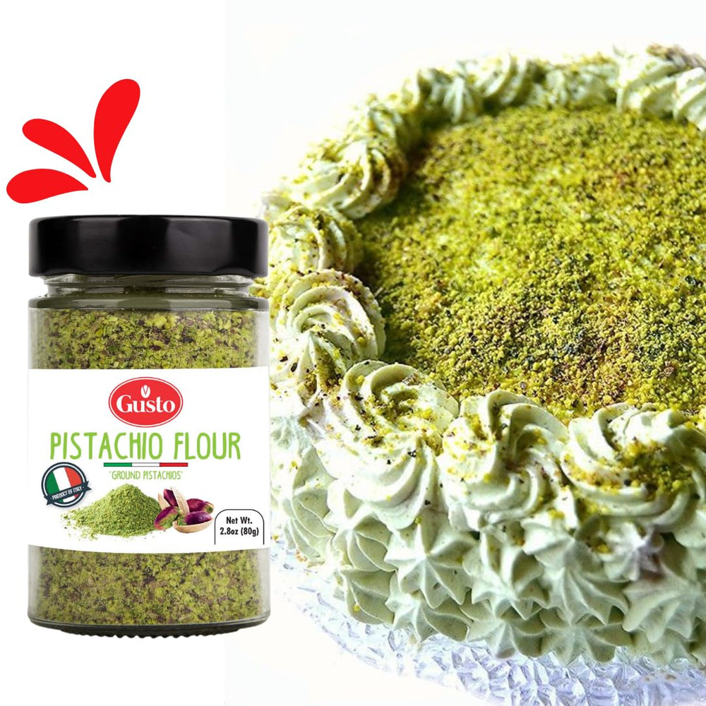 GUSTO ETNA pistachio flour for cakes, ice cream, and smoothies.