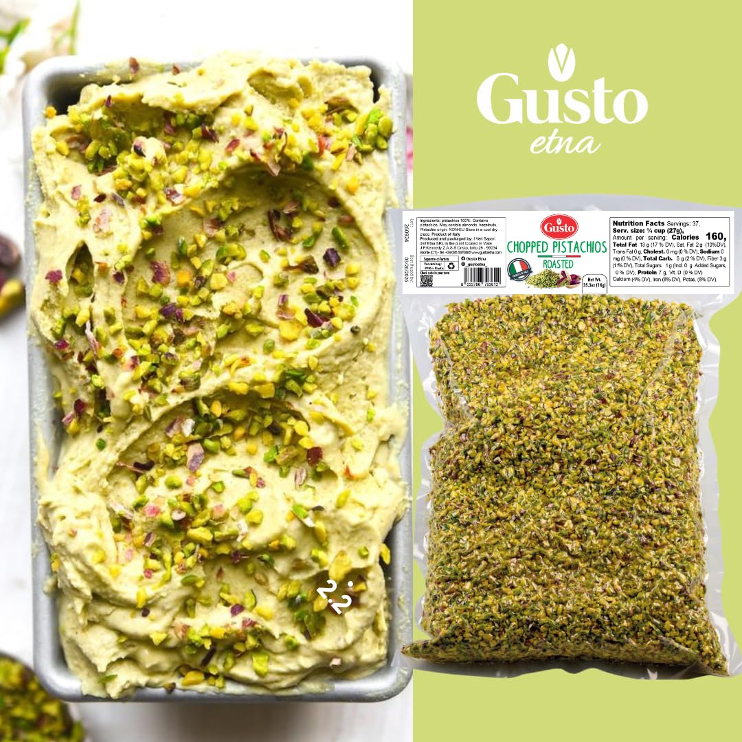 GUSTO ETNA pistachios non-GMO certified for clean ingredients.