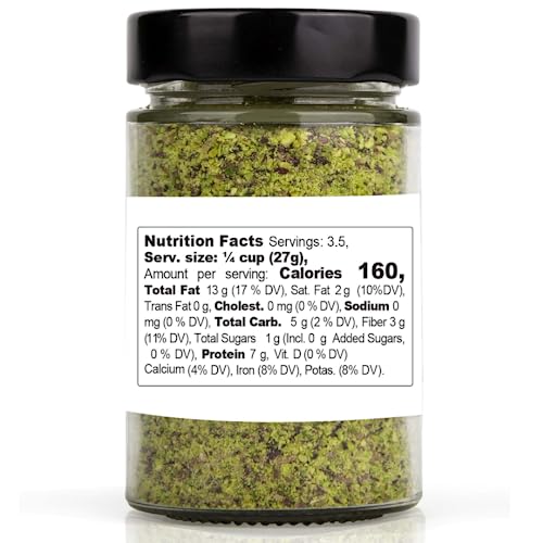 GUSTO ETNA Sicilian ground pistachio flour showcases rich flavor.
