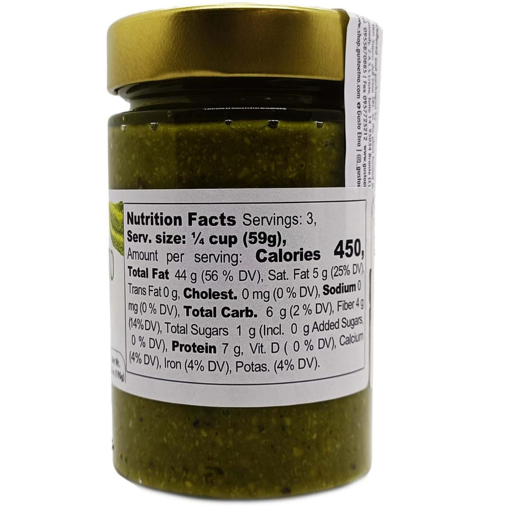 GUSTO ETNA Pistachio Pesto close-up highlights premium nuts and texture