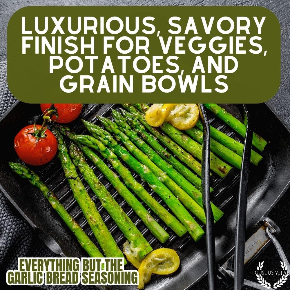 Gustus Vitae Everything But The Garlic Bread seasoning on baked potatoes with aromatic finish