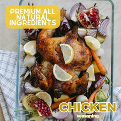 Everything But The Chicken seasoning on grilled chicken for savory aroma