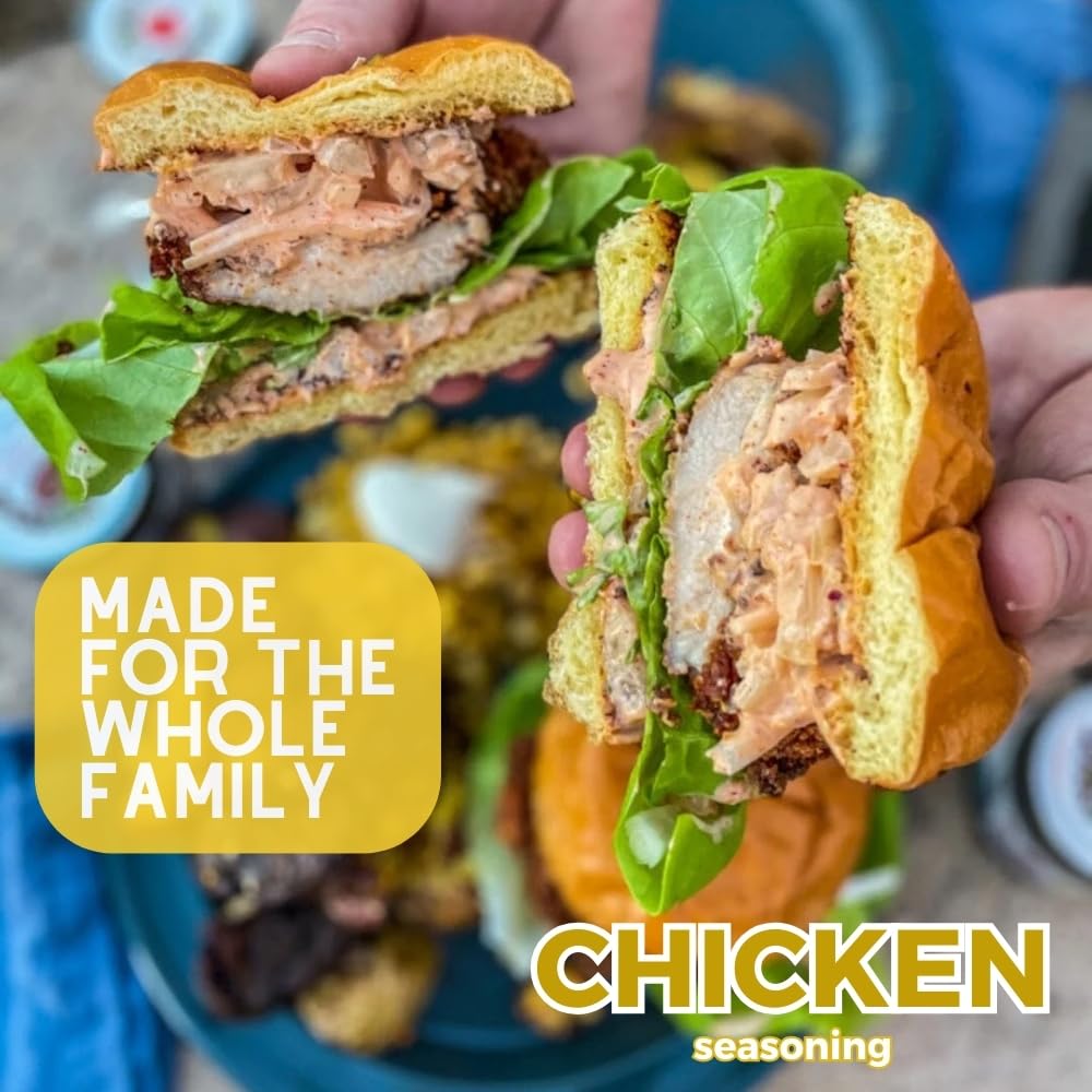 Kitchen scene featuring Everything But The Chicken Seasoning on a cutting board