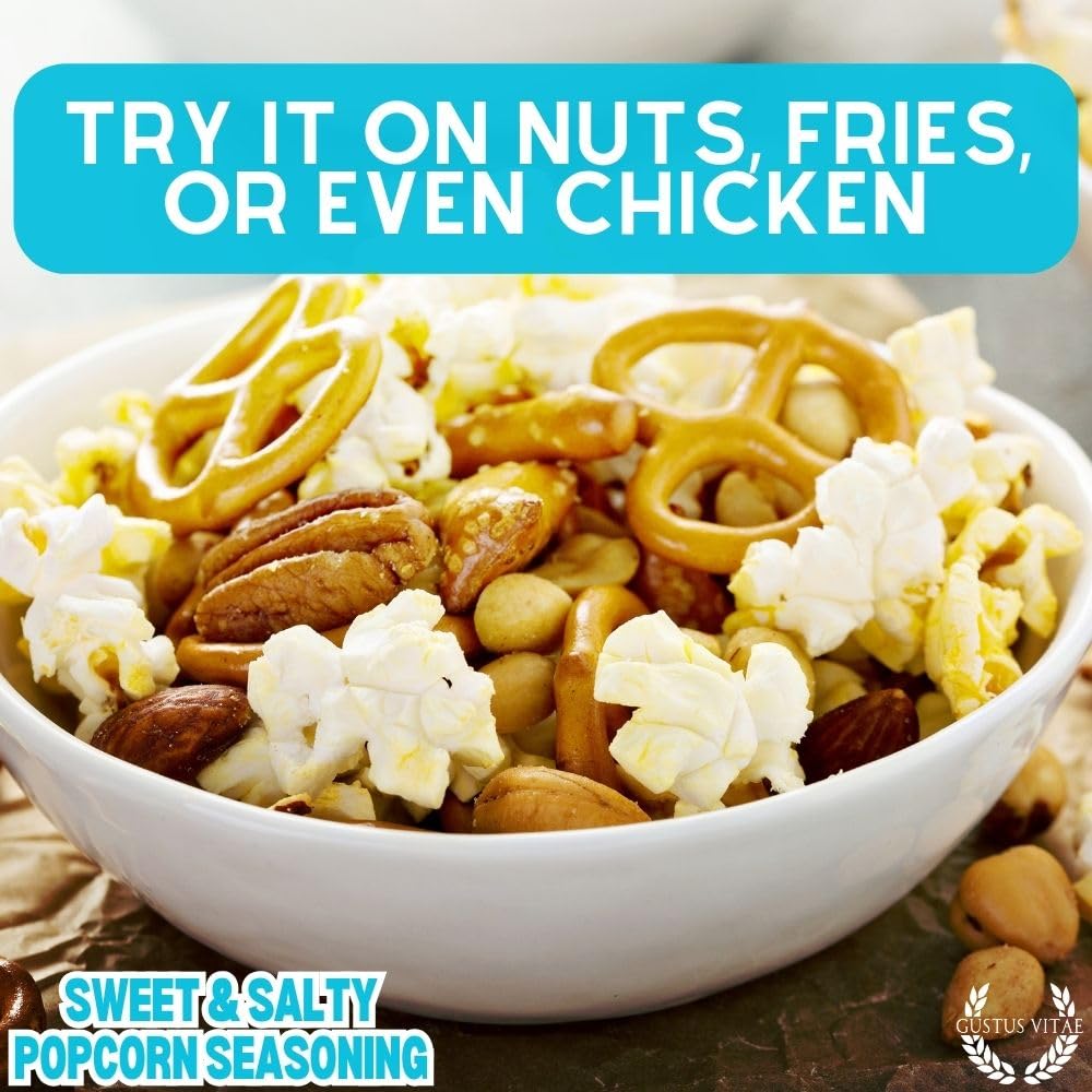 Gustus Vitae Everything But The Sweet and Salty Popcorn Seasoning small-batch batch is crafted for premium taste