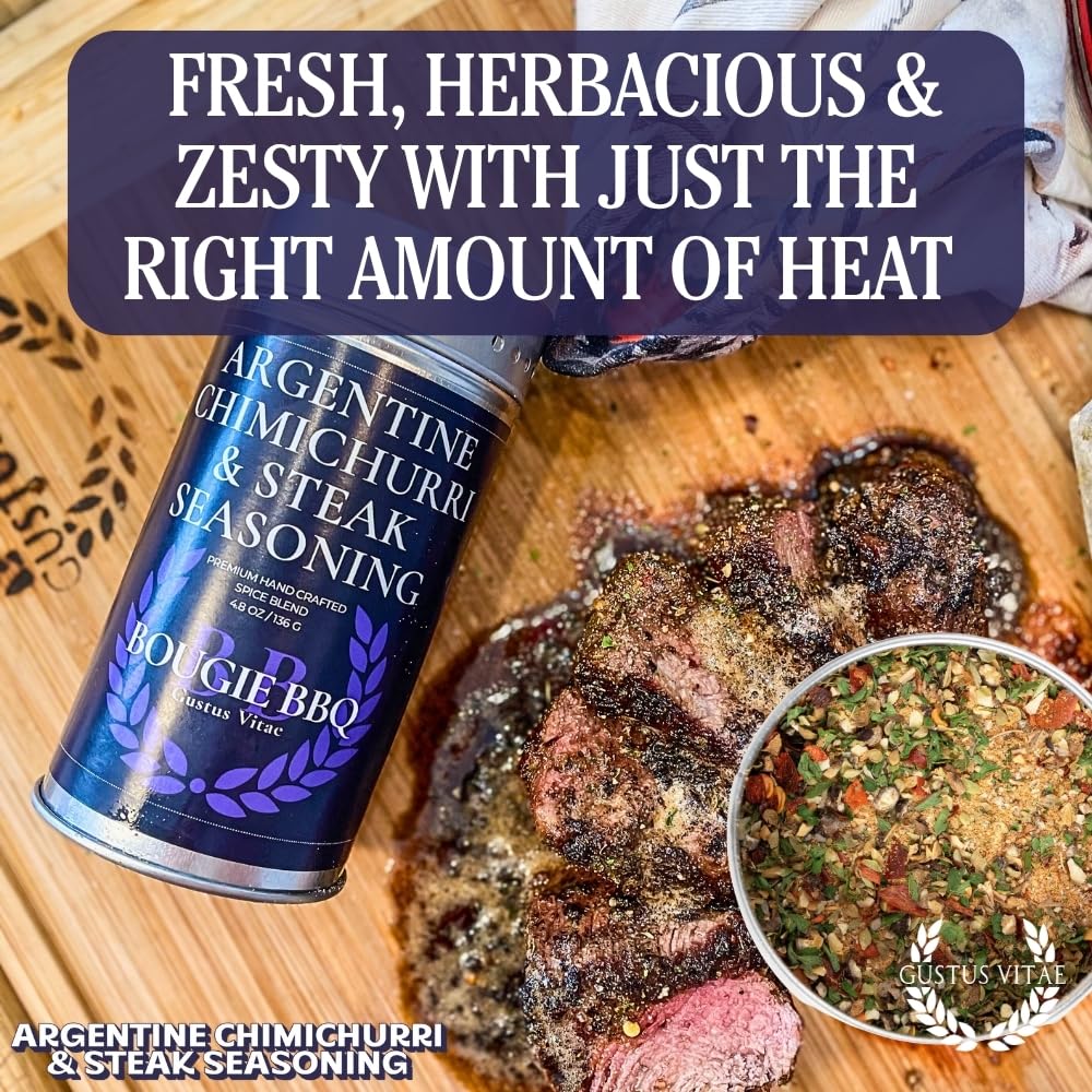 Gustus Vitae grill-ready chimichurri—zesty brightness for grilled meats.