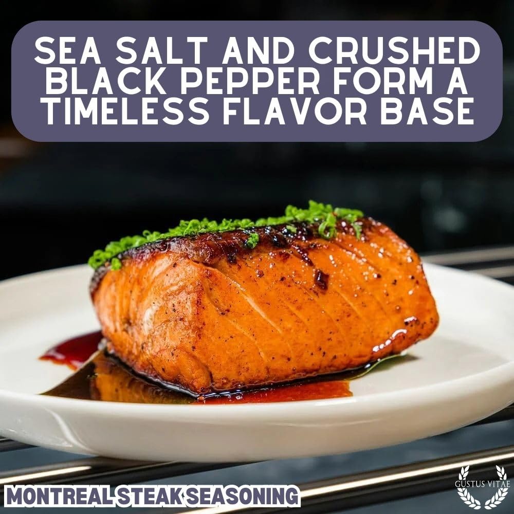 Gustus Vitae non-GMO sealing confirms natural ingredients in the spice blend.