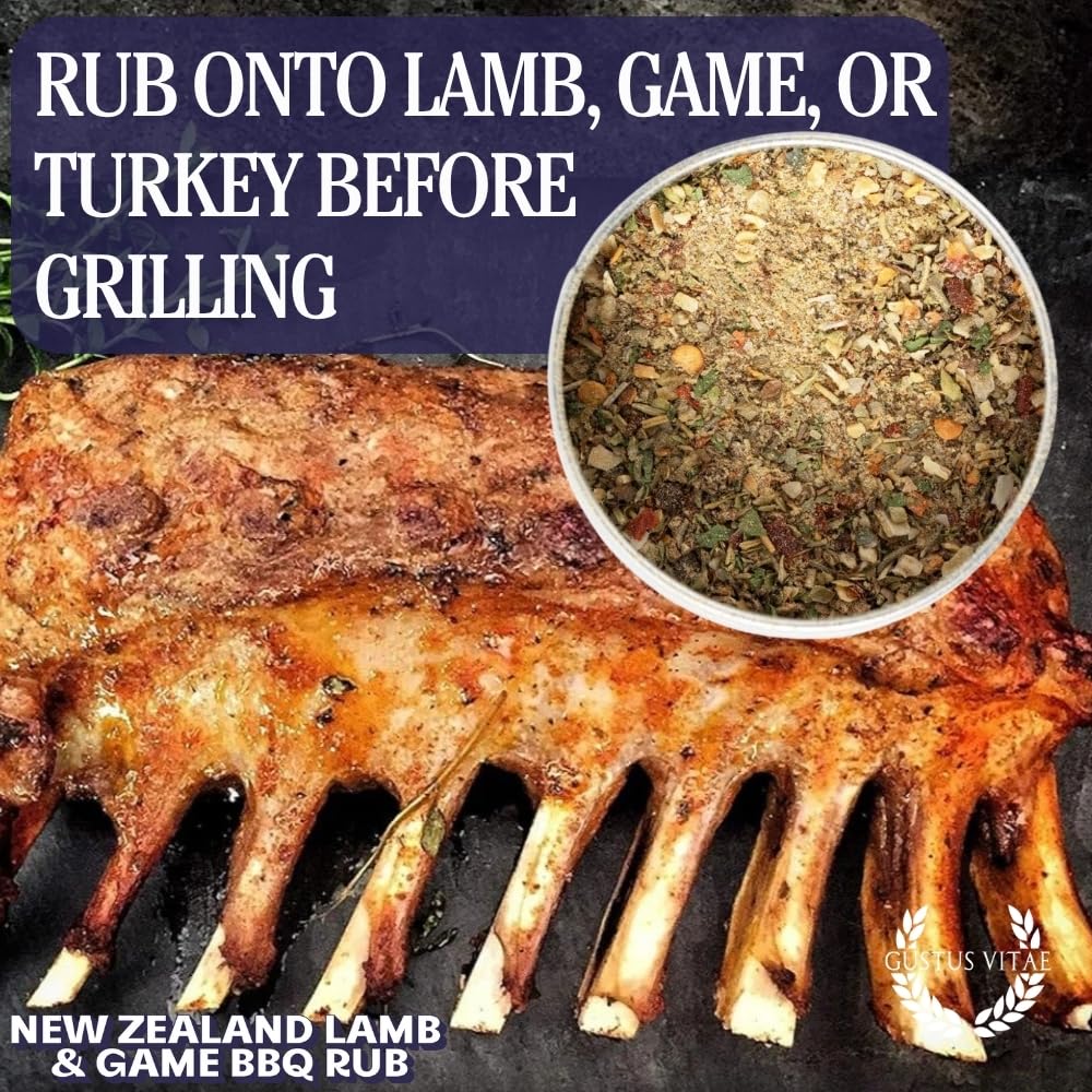 Outdoor grill scene with Gustus Vitae rub ready for searing.