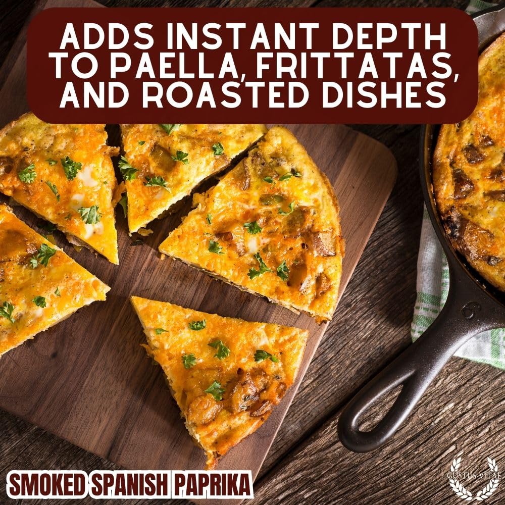 Gustus Vitae Smoked Spanish Paprika tin lid view suggests easy reseal and aroma retention