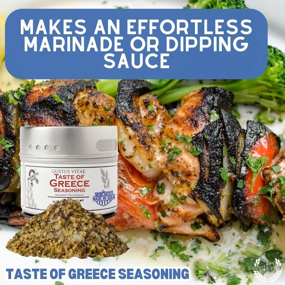 Taste of Greece on grilled vegetables enhances savory notes