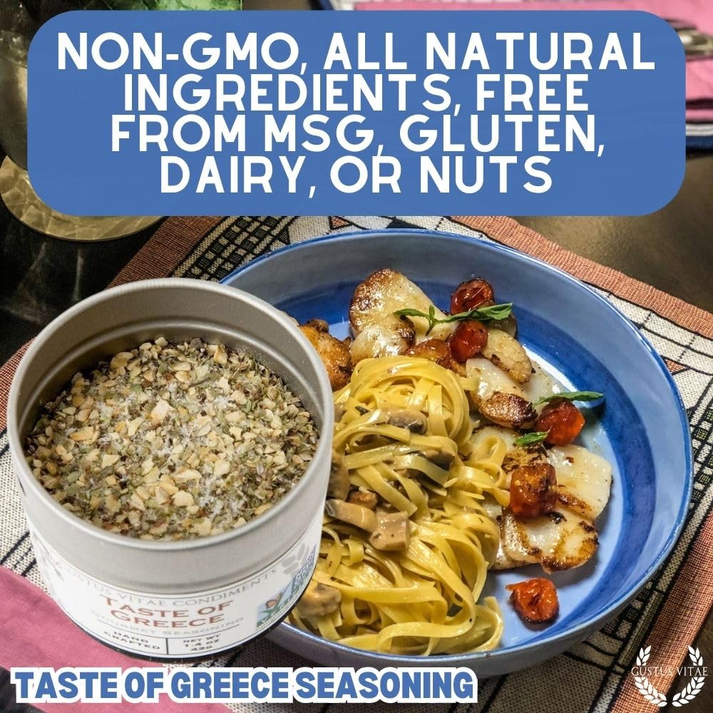 Gustus Vitae seasoning brightens pasta with fresh herb accents