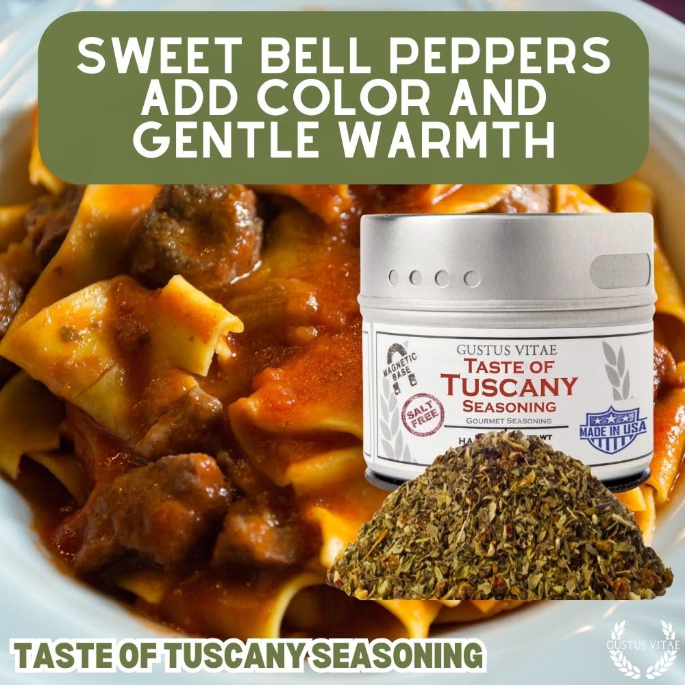 Gustus Vitae Taste of Tuscany close-up shows all-natural spice blend.
