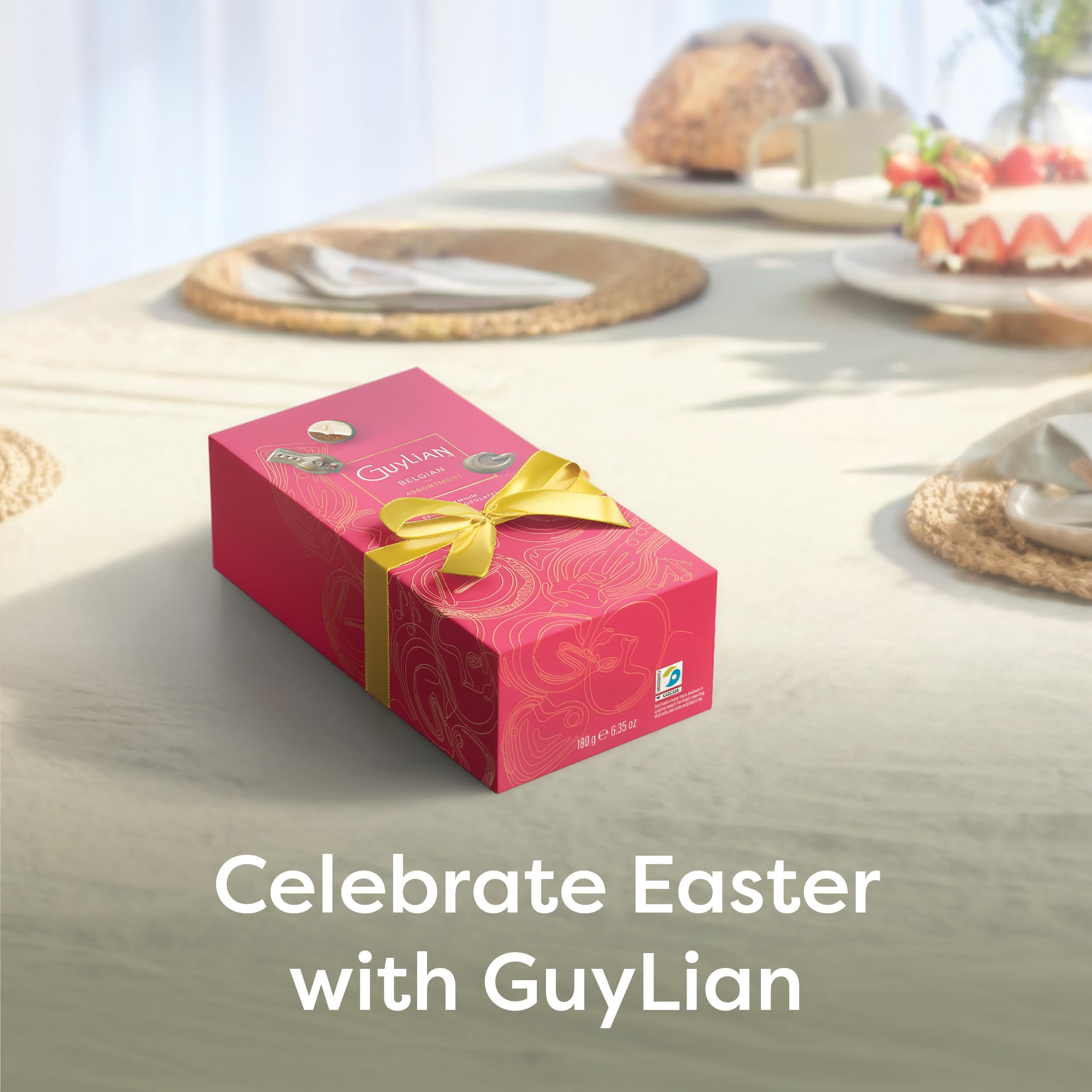 Guylian eco-packaging with FSC certification supports sustainable gifting.