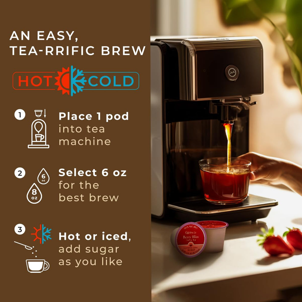 Gya Tea Co Berry Bliss cup aroma elevates mood without caffeine
