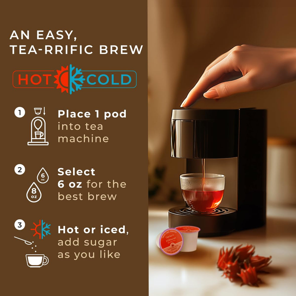 Gya Tea Co hibiscus tea at an office desk for easy at-work brew